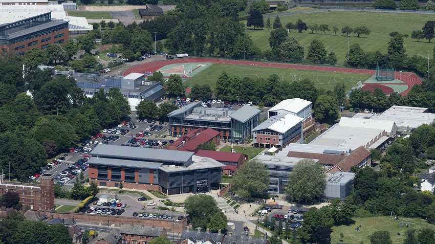 West Suffolk College from the air