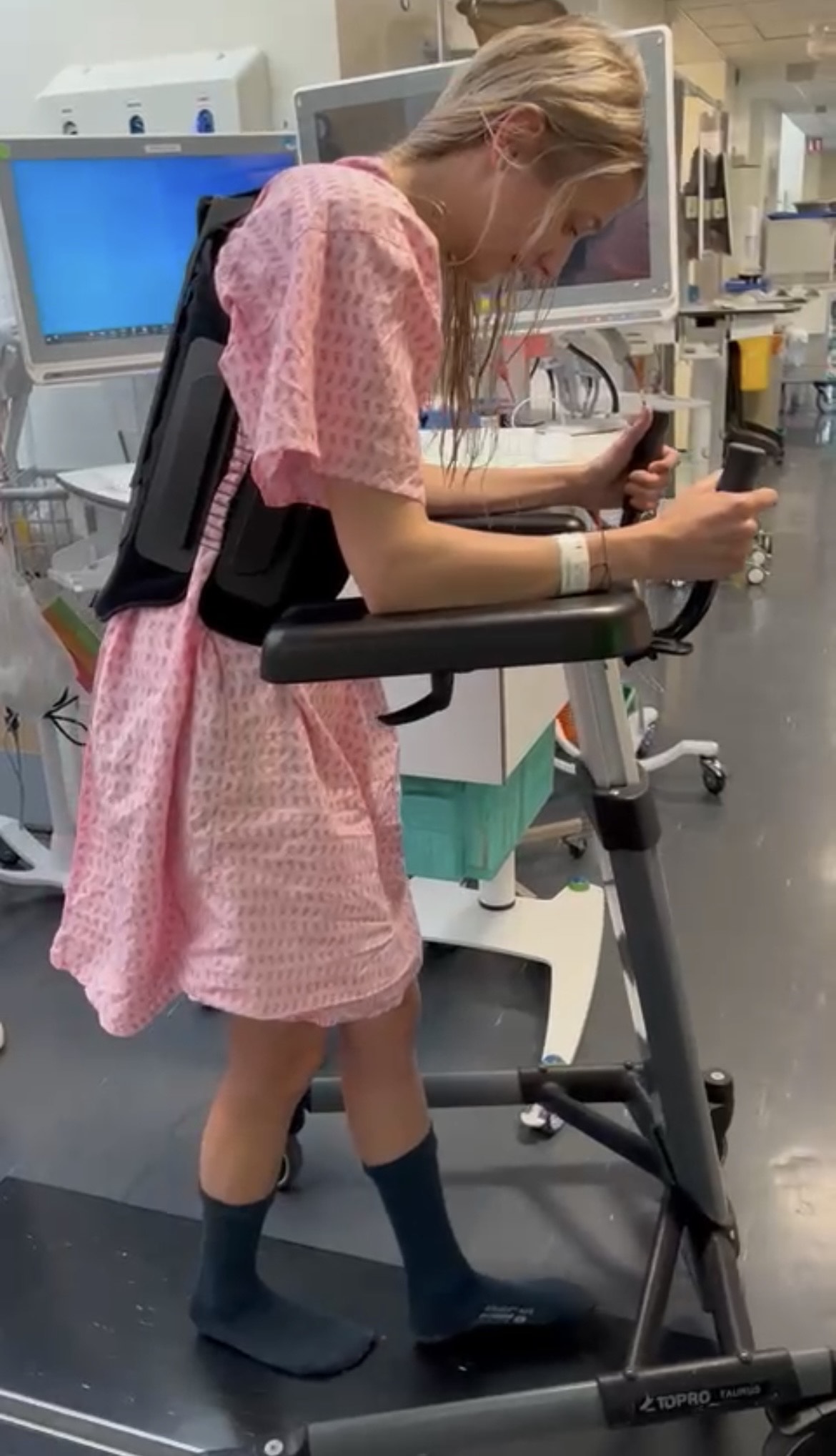 1 Kynleigh learning to walk again after braking her back