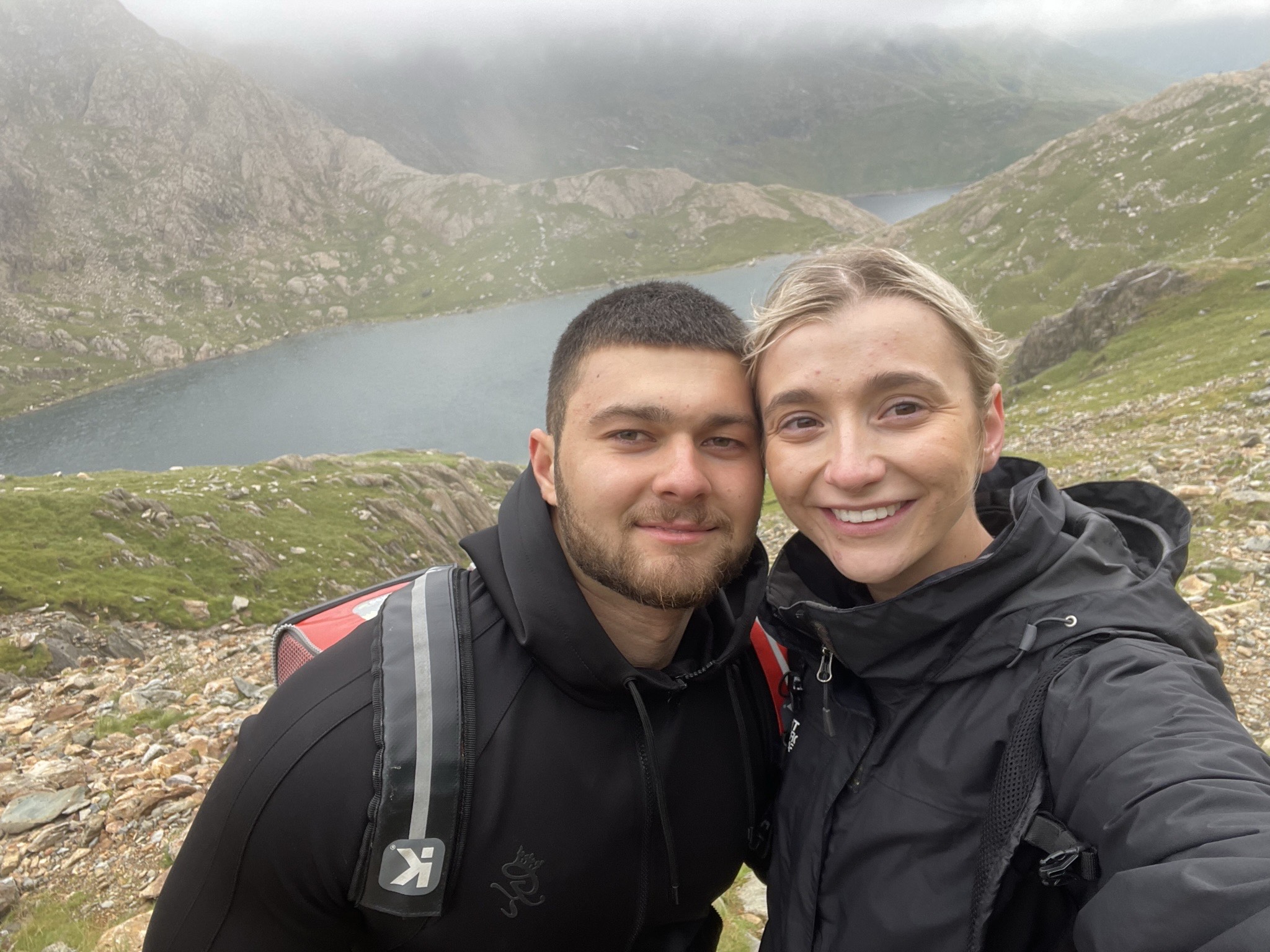 2 Kyleigh with her partner climbing Mount Snowdon to raise money to freeze some of her eggs because of Endometreosis