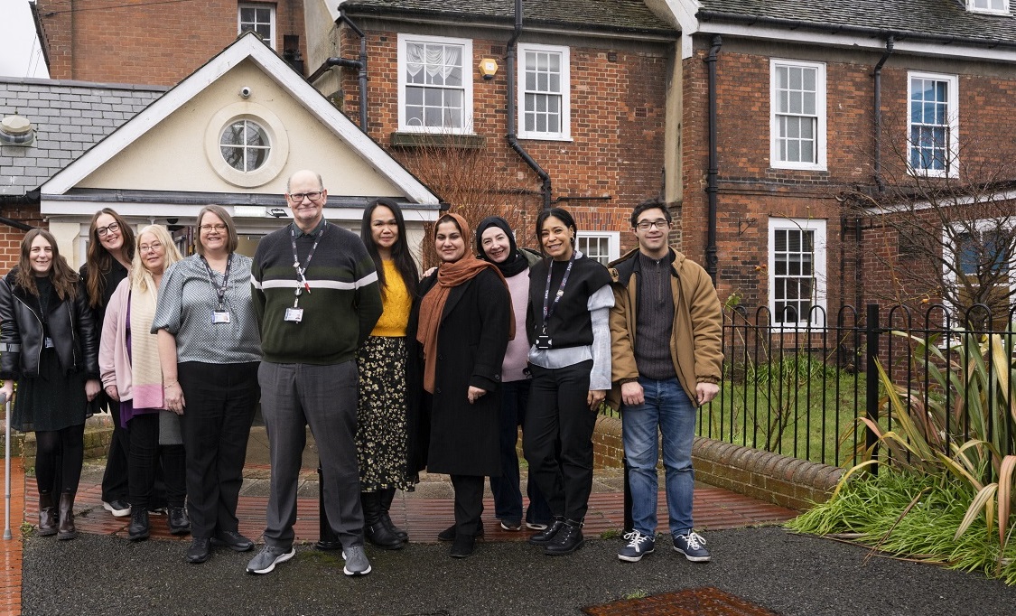 Students and staff outside Ipswich Learning Centre