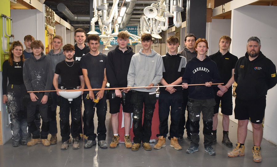 West Suffolk College construction students say thanks to Flagship for their ongoing support