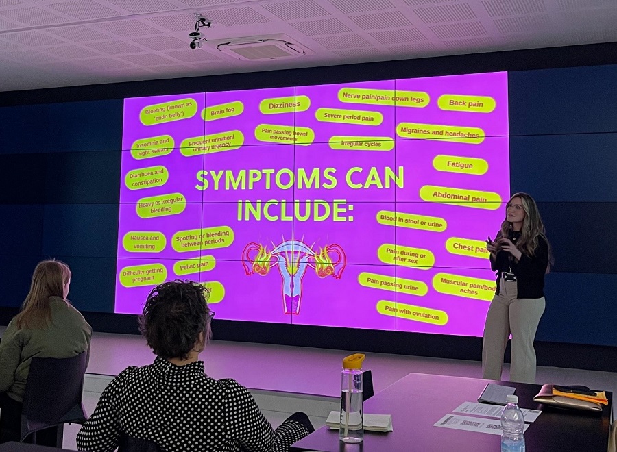 Amy Peckham-Driver discusses the various symptoms associated with endometriosis. 