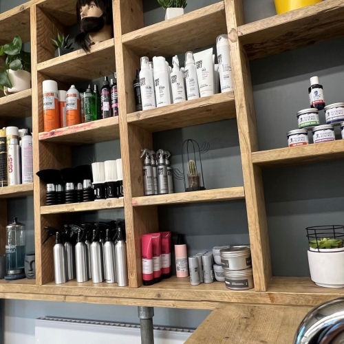 Photo of products to be used in a salon